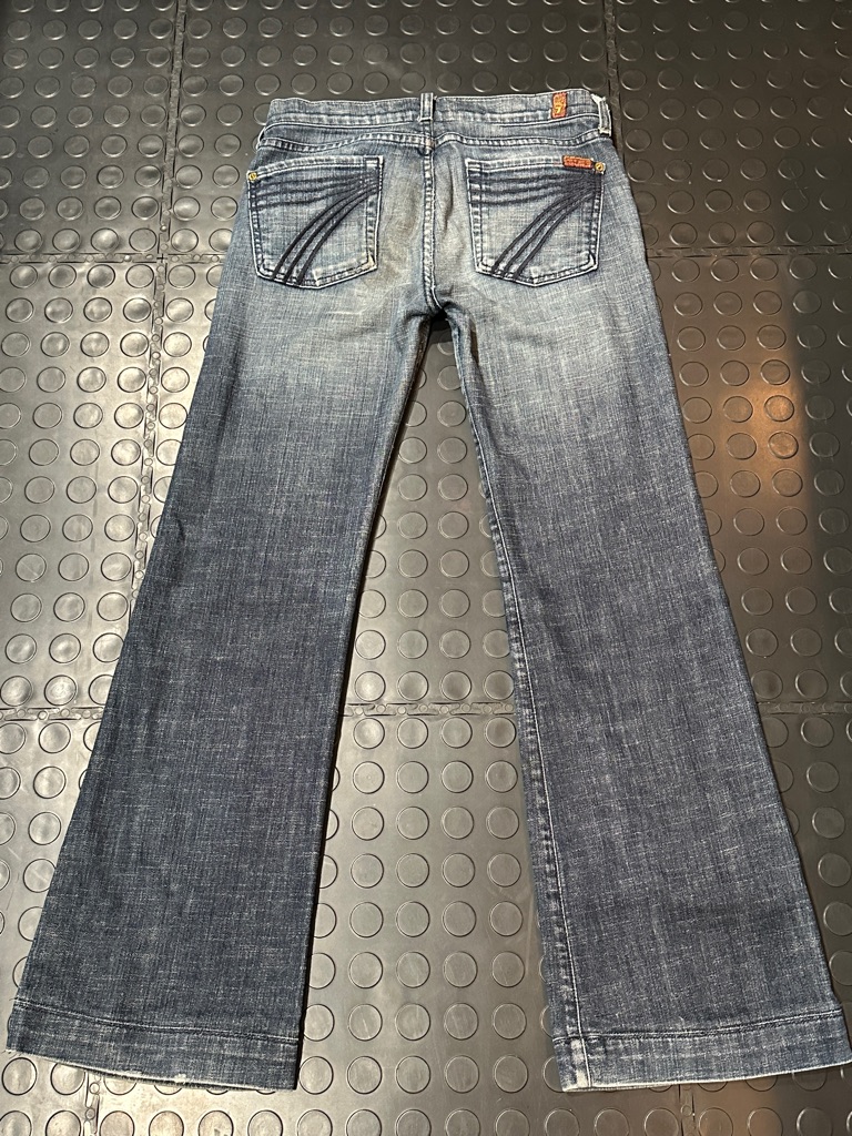 Dojo 29 X 29 X 8 7 For All Mankind Dark Blue Denim Jeans